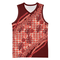 Hawaii Breadfruit Palaka Basketball Jersey Ulaula Maile Lei - Polynesian Pride