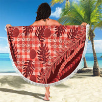 Hawaii Breadfruit Palaka Beach Blanket Ulaula Maile Lei - Polynesian Pride