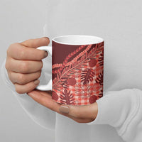 Hawaii Breadfruit Palaka Ceramic Mug Ulaula Maile Lei - Polynesian Pride