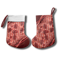 Hawaii Breadfruit Palaka Christmas Stocking Ulaula Maile Lei - Polynesian Pride