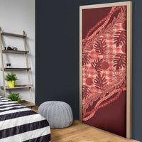 Hawaii Breadfruit Palaka Door Cover Ulaula Maile Lei - Polynesian Pride