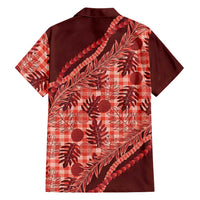 Hawaii Breadfruit Palaka Family Matching Mermaid Dress and Hawaiian Shirt Ulaula Maile Lei - Polynesian Pride