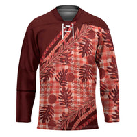 Hawaii Breadfruit Palaka Hockey Jersey Ulaula Maile Lei - Polynesian Pride