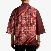 Hawaii Breadfruit Palaka Kimono Ulaula Maile Lei - Polynesian Pride