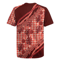 Hawaii Breadfruit Palaka Rugby Jersey Ulaula Maile Lei - Polynesian Pride