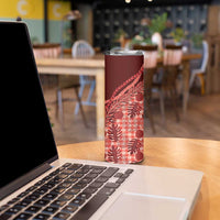 Hawaii Breadfruit Palaka Skinny Tumbler Ulaula Maile Lei - Polynesian Pride