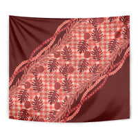 Hawaii Breadfruit Palaka Tapestry Ulaula Maile Lei - Polynesian Pride