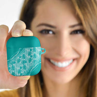 Hawaii Breadfruit Palaka AirPods Case Polu Opal Maile Lei - Polynesian Pride