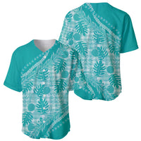 Hawaii Breadfruit Palaka Baseball Jersey Polu Opal Maile Lei - Polynesian Pride