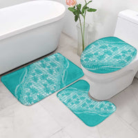 Hawaii Breadfruit Palaka Bathroom Set Polu Opal Maile Lei - Polynesian Pride