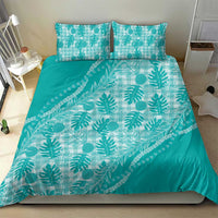 Hawaii Breadfruit Palaka Bedding Set Polu Opal Maile Lei - Polynesian Pride