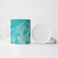 Hawaii Breadfruit Palaka Ceramic Mug Polu Opal Maile Lei - Polynesian Pride