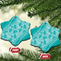 Hawaii Breadfruit Palaka Ceramic Ornament Polu Opal Maile Lei - Polynesian Pride