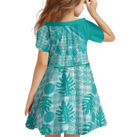 Hawaii Breadfruit Palaka Family Matching Short Sleeve Bodycon Dress and Hawaiian Shirt Polu Opal Maile Lei - Polynesian Pride
