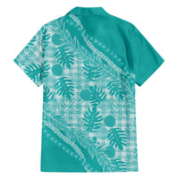 Hawaii Breadfruit Palaka Family Matching Tank Maxi Dress and Hawaiian Shirt Polu Opal Maile Lei - Polynesian Pride