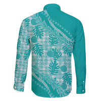 Hawaii Breadfruit Palaka Family Matching Tank Maxi Dress and Hawaiian Shirt Polu Opal Maile Lei - Polynesian Pride