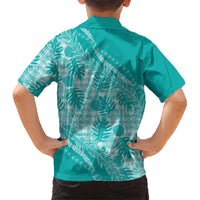Hawaii Breadfruit Palaka Kid Hawaiian Shirt Polu Opal Maile Lei - Polynesian Pride