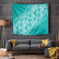 Hawaii Breadfruit Palaka Tapestry Polu Opal Maile Lei - Polynesian Pride