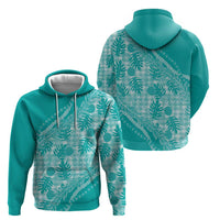 Hawaii Breadfruit Palaka Zip Hoodie Polu Opal Maile Lei - Polynesian Pride