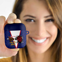 American Samoa Heart Tribal Personalized AirPods Case Polynesian Patterns