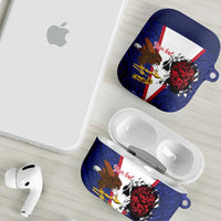 American Samoa Heart Tribal Personalized AirPods Case Polynesian Patterns