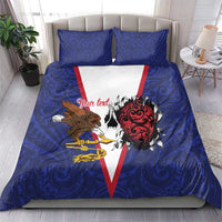 American Samoa Heart Tribal Personalized Bedding Set Polynesian Patterns