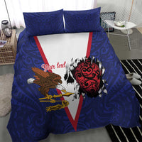 American Samoa Heart Tribal Personalized Bedding Set Polynesian Patterns