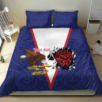American Samoa Heart Tribal Personalized Bedding Set Polynesian Patterns