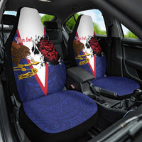 American Samoa Heart Tribal Personalized Car Seat Cover Polynesian Patterns