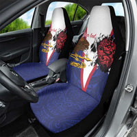 American Samoa Heart Tribal Personalized Car Seat Cover Polynesian Patterns