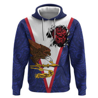 American Samoa Heart Tribal Personalized Hoodie Polynesian Patterns