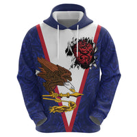 American Samoa Heart Tribal Personalized Hoodie Polynesian Patterns