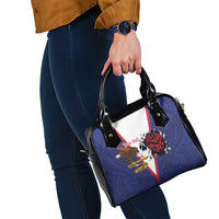 American Samoa Heart Tribal Personalized Shoulder Handbag Polynesian Patterns