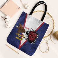 American Samoa Heart Tribal Personalized Tote Bag Polynesian Patterns