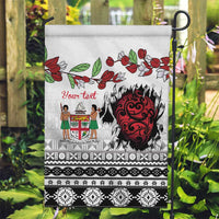 Fiji Heart Tribal Personalised Garden Flag Polynesian Patterns