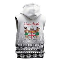 Fiji Heart Tribal Personalised Sleeveless Zip Hoodie Polynesian Patterns LT9 - Polynesian Pride
