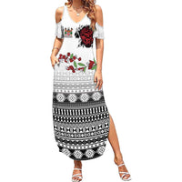 Fiji Heart Tribal Personalised Summer Maxi Dress Polynesian Patterns