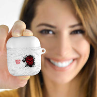 New Zealand Maori Heart Tribal Personalised AirPods Case Polynesian Patterns