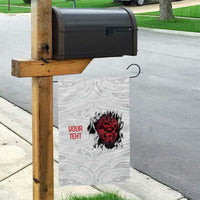 New Zealand Maori Heart Tribal Personalised Garden Flag Polynesian Patterns