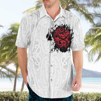 New Zealand Maori Heart Tribal Personalised Hawaiian Shirt Polynesian Patterns