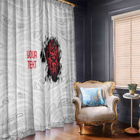 New Zealand Maori Heart Tribal Personalised Window Curtain Polynesian Patterns LT9 - Polynesian Pride