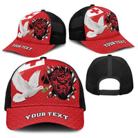 Tonga Heart Tribal Personalised Baseball Net Cap Polynesian Patterns LT9 - Polynesian Pride
