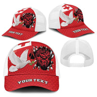 Tonga Heart Tribal Personalised Baseball Net Cap Polynesian Patterns LT9 - Polynesian Pride