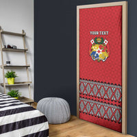 Tonga Heart Tribal Personalised Door Cover Polynesian Patterns