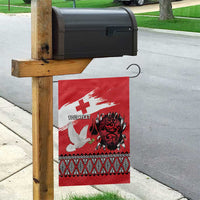 Tonga Heart Tribal Personalised Garden Flag Polynesian Patterns