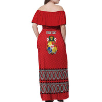 Tonga Heart Tribal Personalised Off Shoulder Maxi Dress Polynesian Patterns