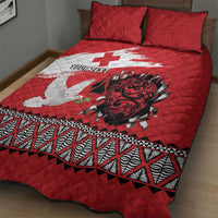 Tonga Heart Tribal Personalised Quilt Bed Set Polynesian Patterns