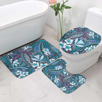 Personalised Hawaii Tribal Humpback Whale Bathroom Set Polu Hibiscus Seamless Pattern