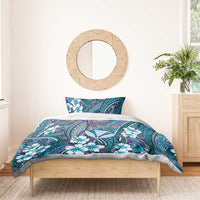 Personalised Hawaii Tribal Humpback Whale Bedding Set Polu Hibiscus Seamless Pattern LT9 - Polynesian Pride