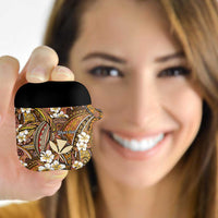 Personalised Hawaii Tribal Humpback Whale AirPods Case Melemele Hibiscus Seamless Pattern